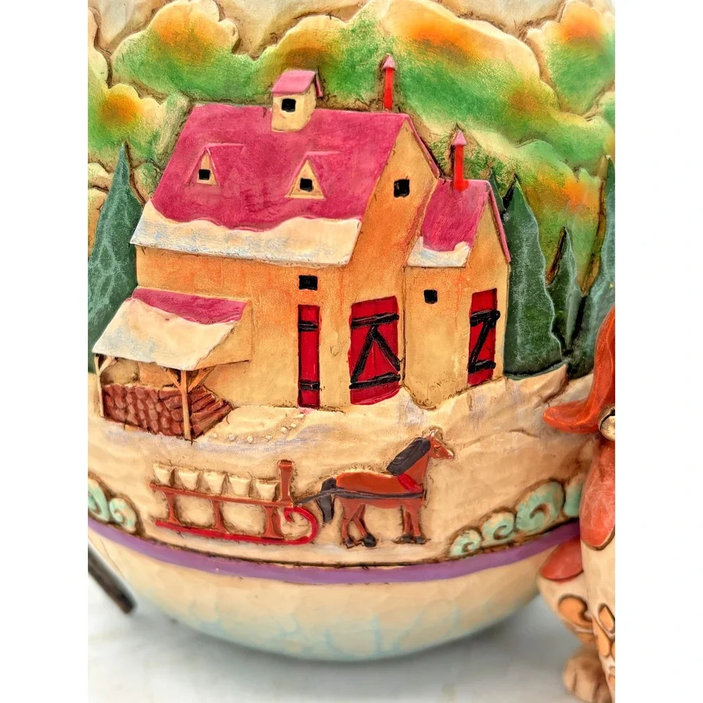 JIM SHORE Snowman's Best Friend w/ Dog Figurine Heartwood Creek 4008111 NOB 2007
